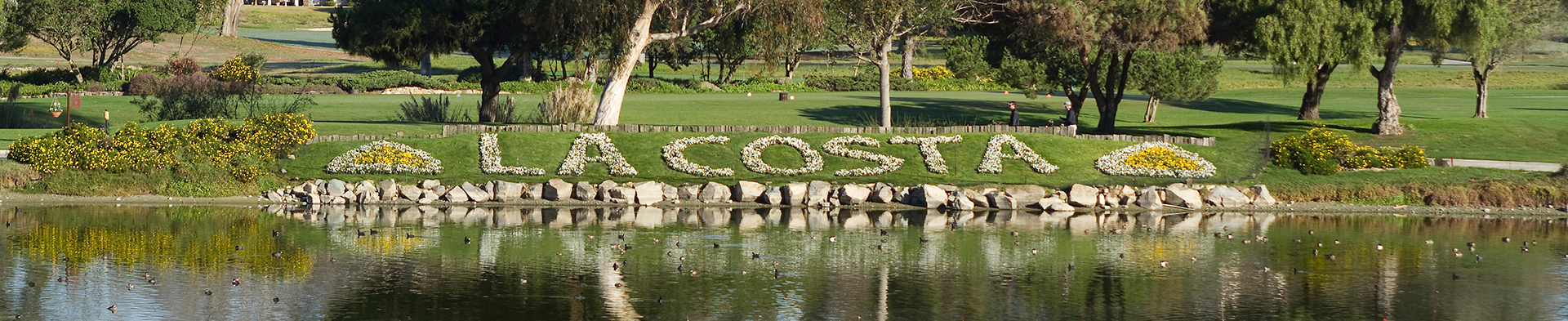 View of pond on La Costa golf course