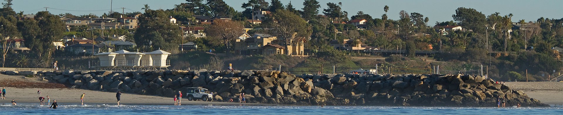 A view of North County Coastal from the beach.