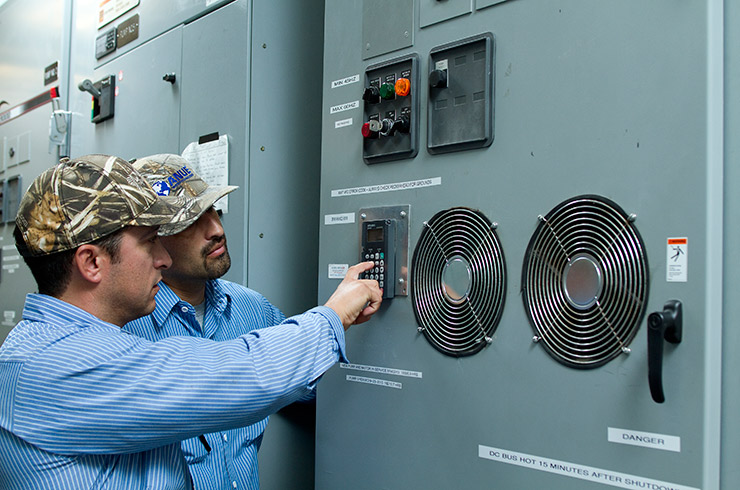 Staff members operate and maintain the District’s piping system.
