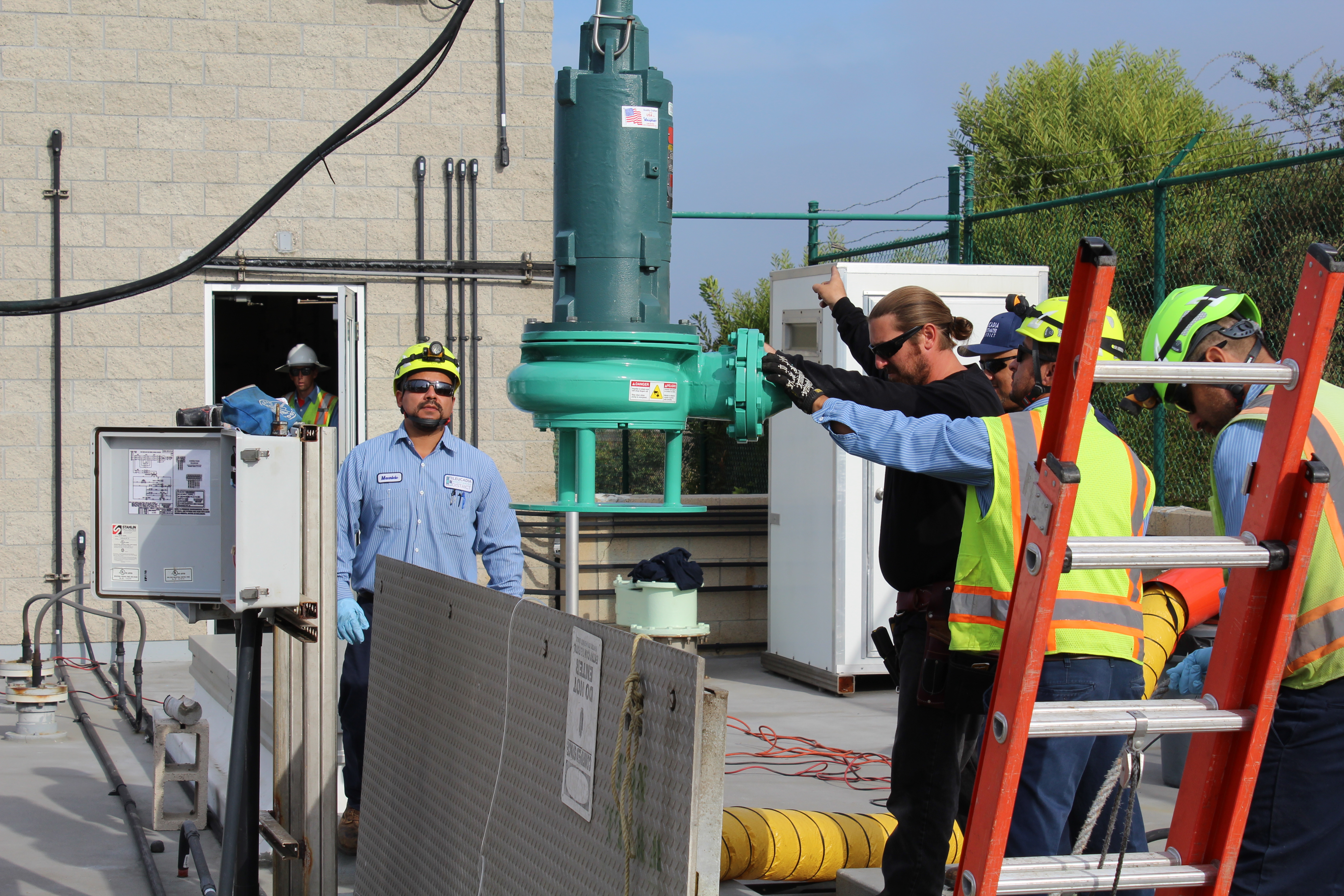 Installing a new chopper pump at the Batiquitos Pump Station